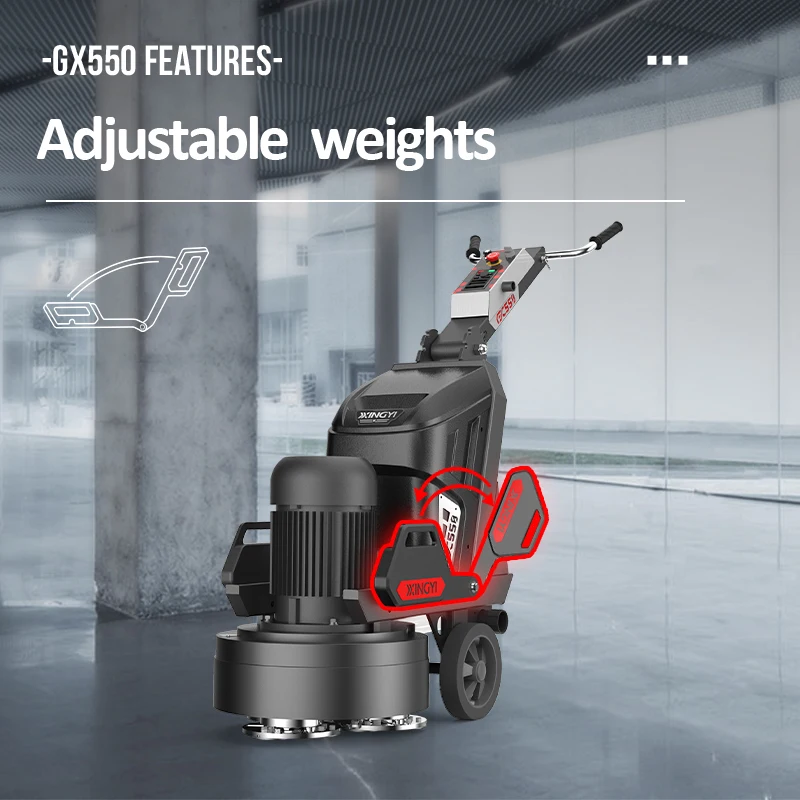 XINGYI GX550 Hot Selling Labor Saving Walk-Behind Control Epoxy Removal Concrete Floor Polishing Machine