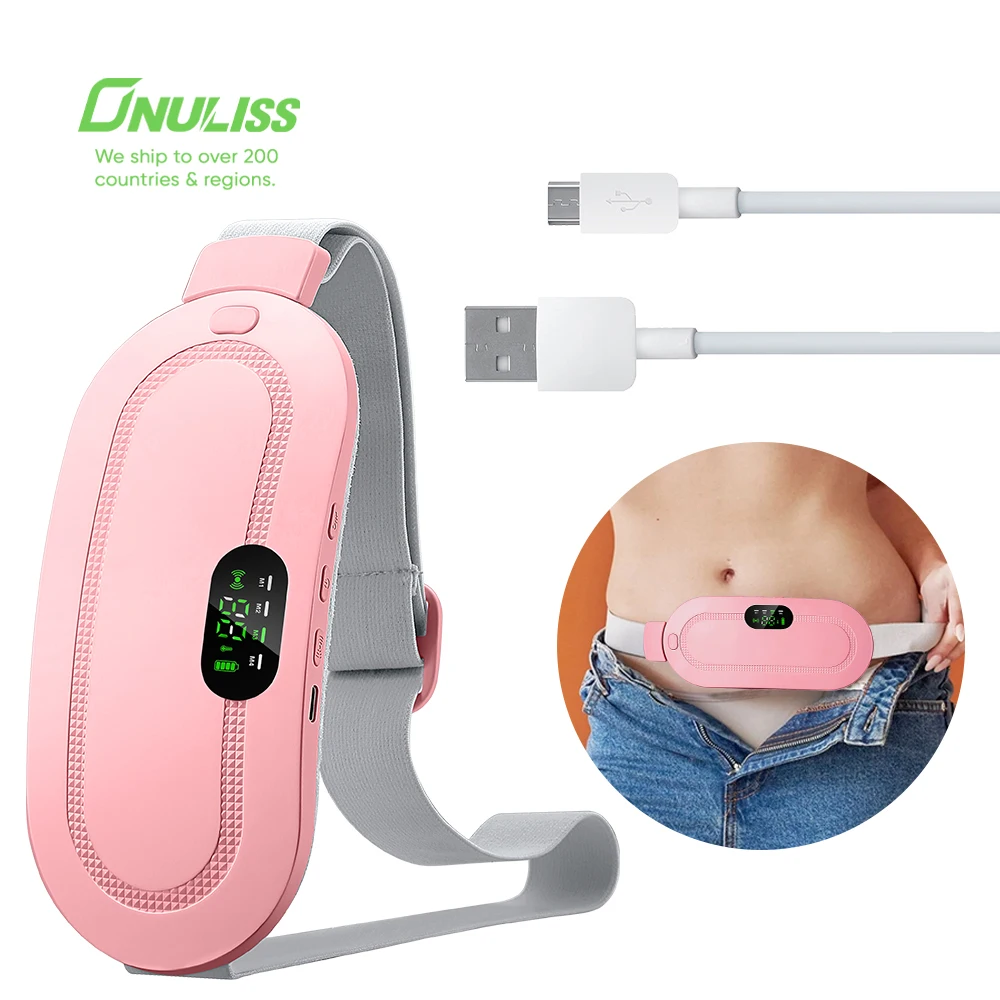 Portable Menstrual Heating Pad,Pink Electric Warm Uterus Period Pain Relief