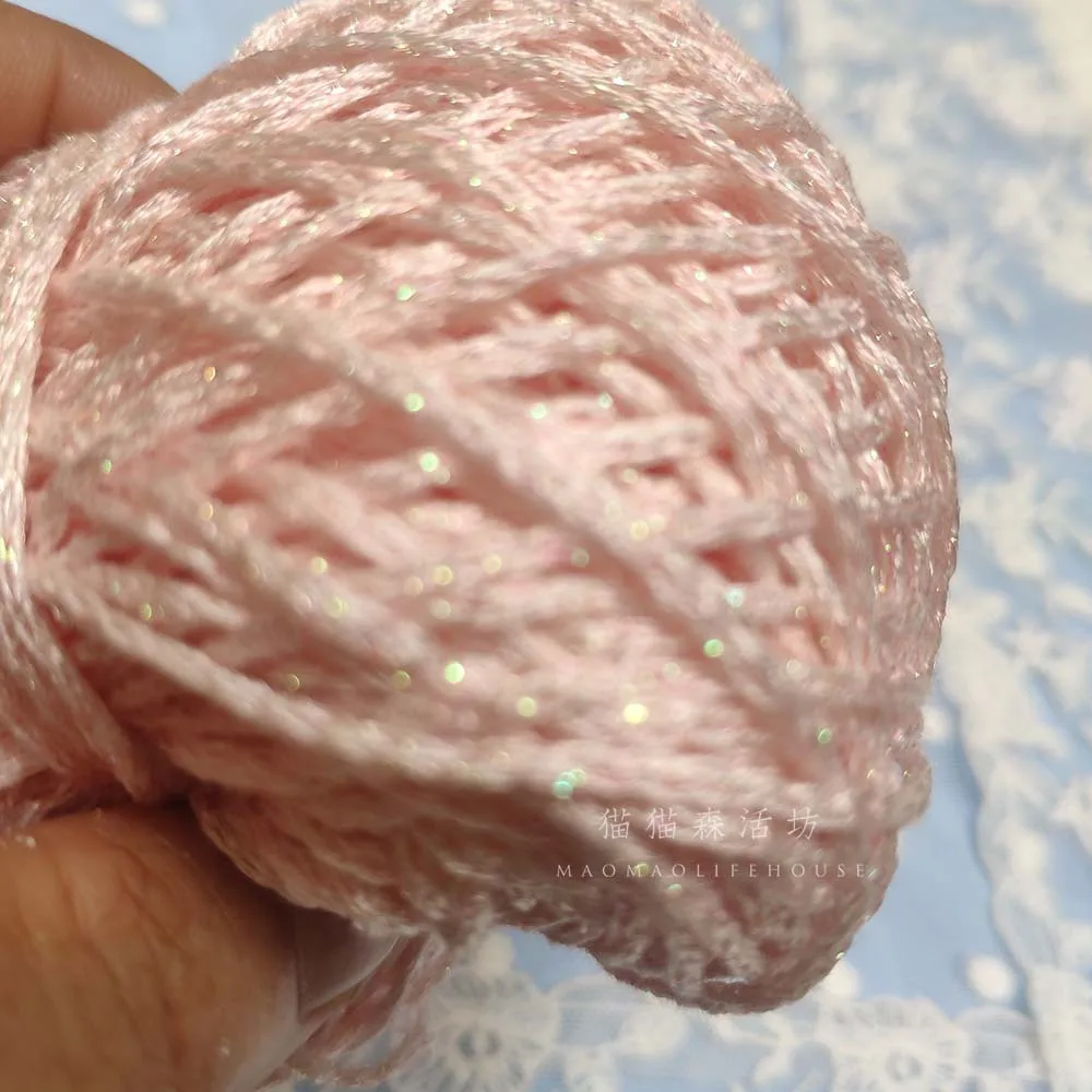 
Cotton hollow yarn with cotton coarse thread gold wool knitting doll flash light crochet thread light 