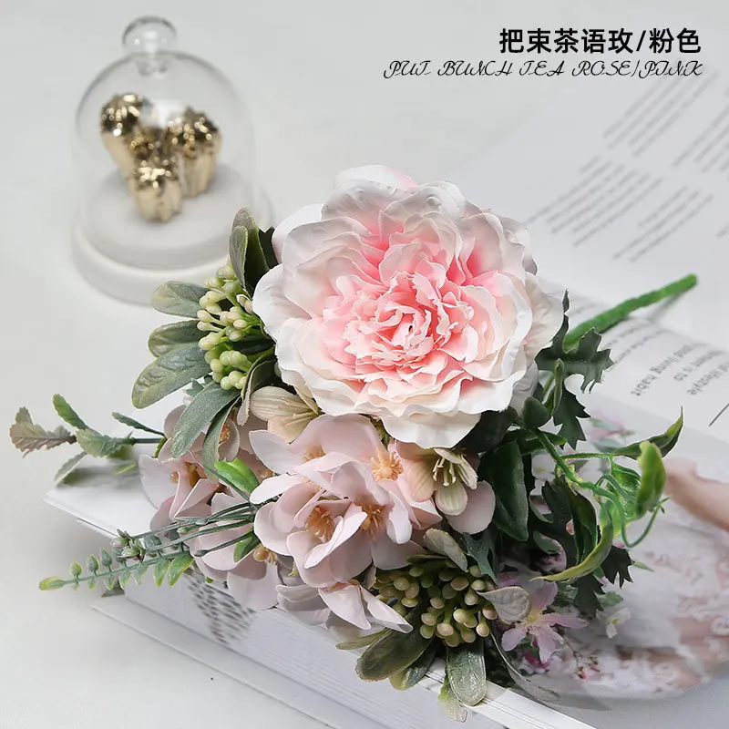 High quality artificial Small rose bouquet wedding home party decorative flowers