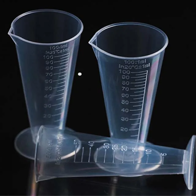 Лабораторный Пластиковый Полипропиленовый треугольный мерный стакан