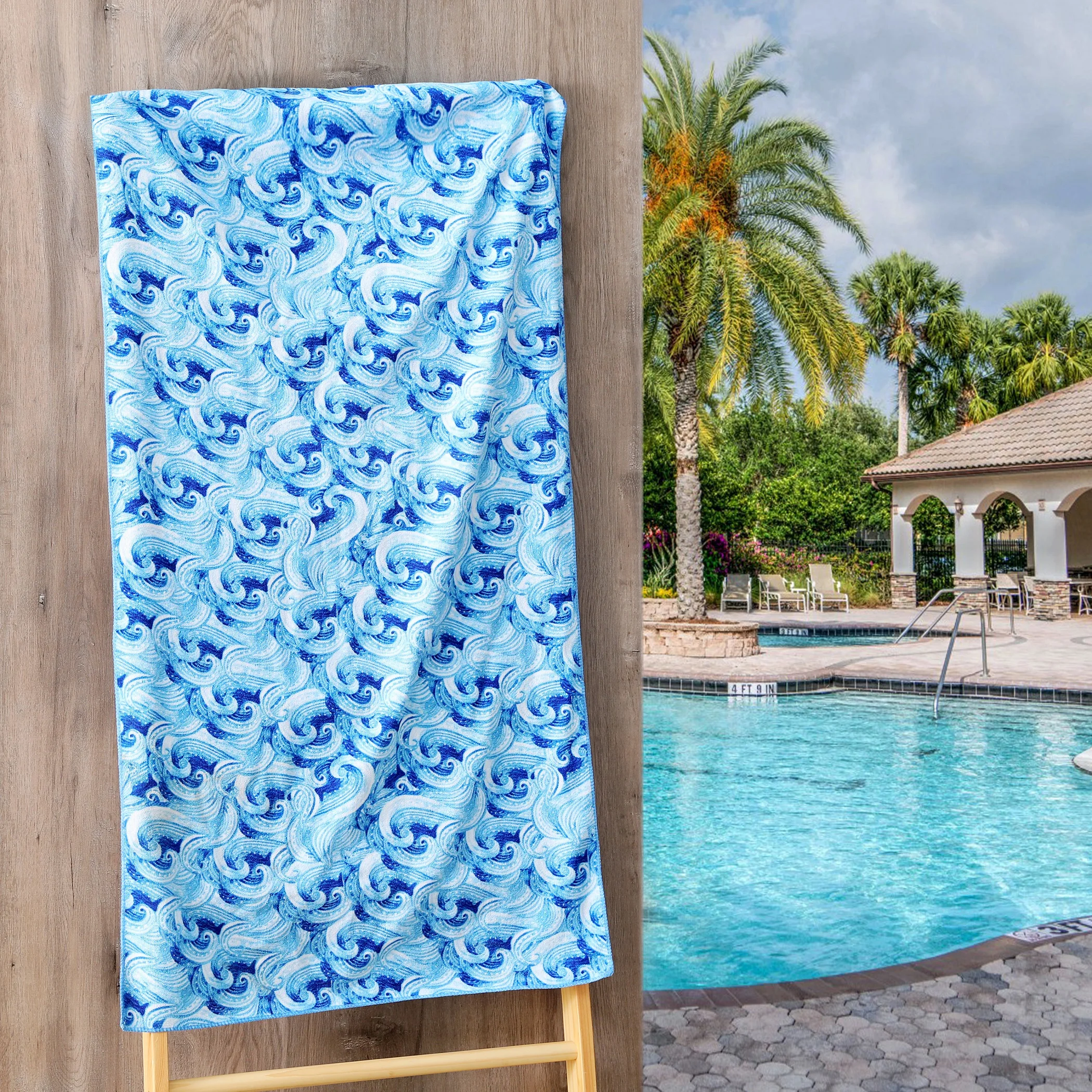 High Quality Microfiber terry Mandala customized Printed Round beach toweltcat beach towels