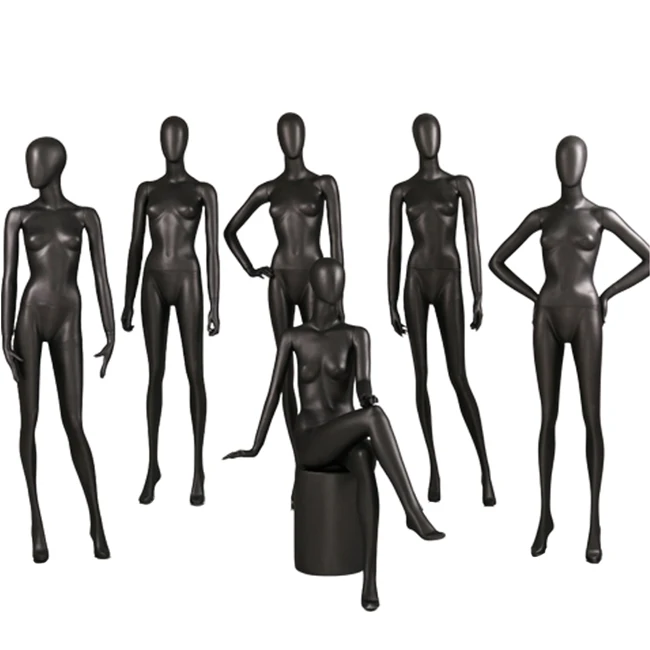 Fiberglass matte black  vintage petite girl female full body mannequin display used types los angeles
