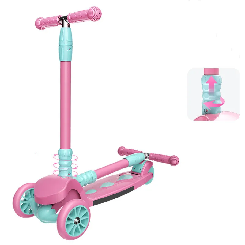 Folding children scooter three wheel kickboard scooter with pedal kids scooters for sale