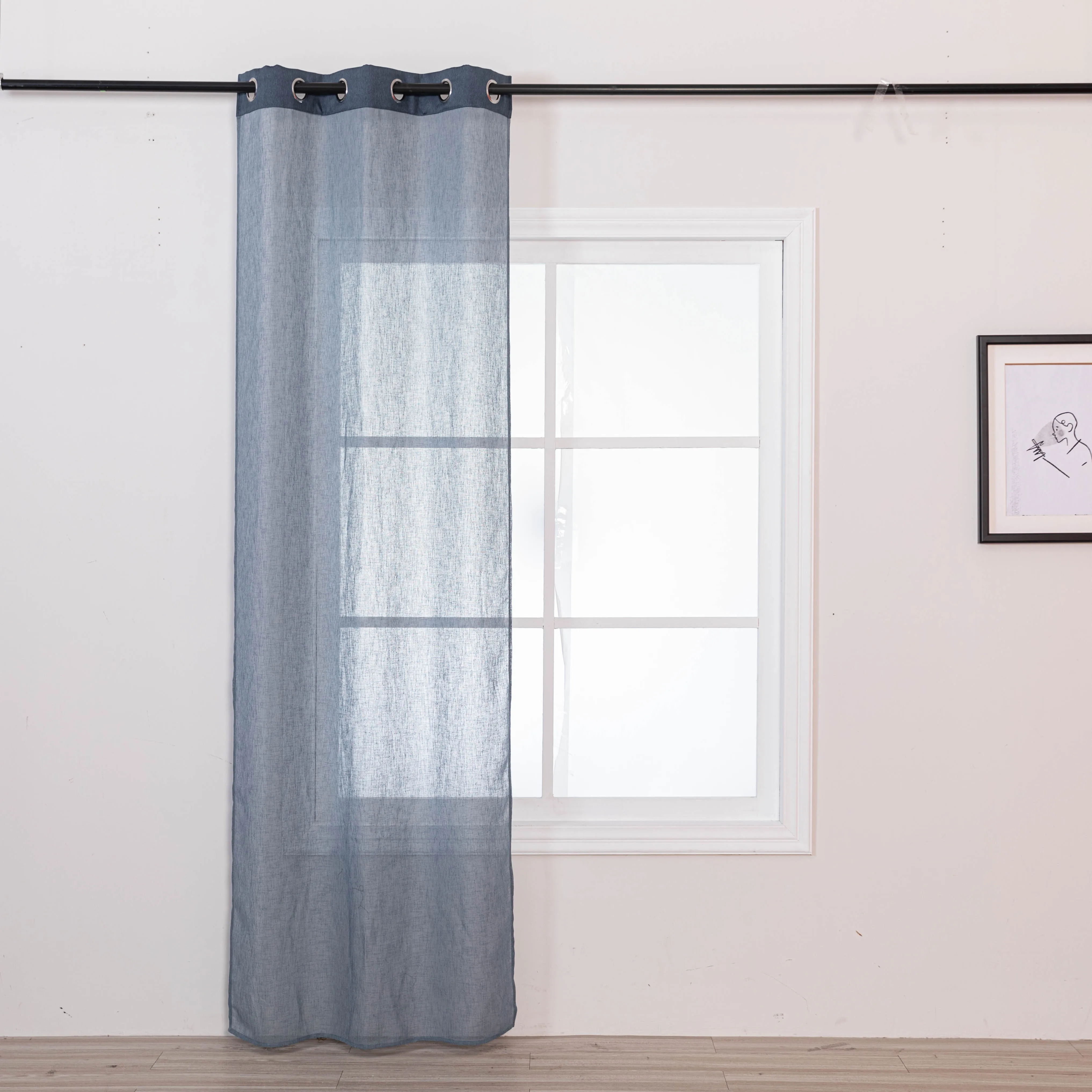 2023 New Arrival Sheer Window Curtains With Cheap Price, Custom Curtain Series With Cushion, Wholesale Hot Sale Grommet Curtain