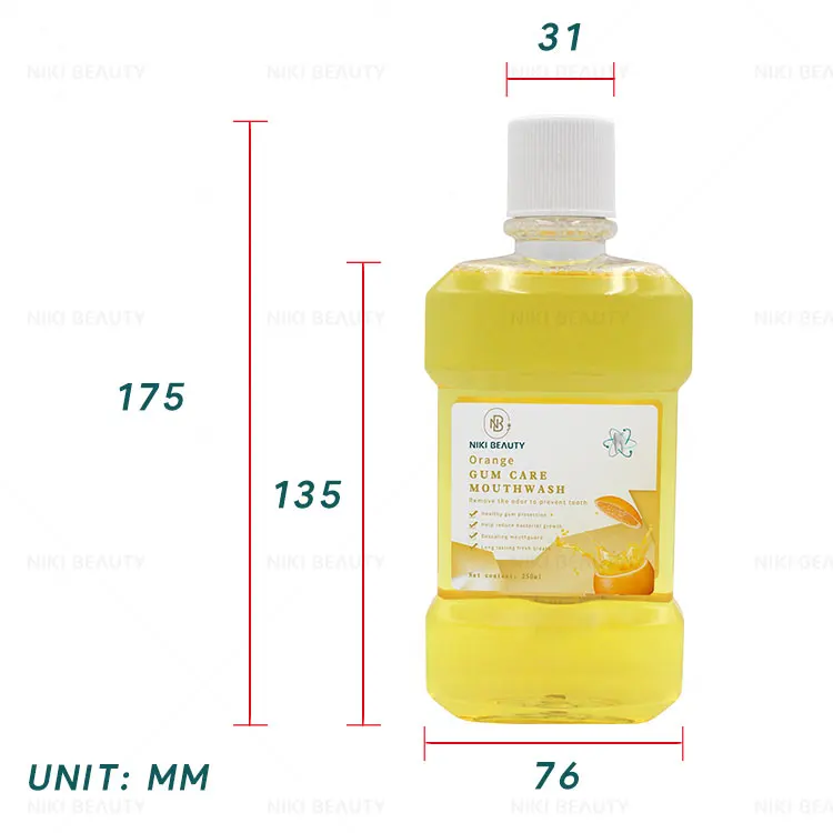 Пользовательская портативная Массовая белая этикетка прибор для удаления зубного налета чувствительная Десна ополаскиватель полоскания рта