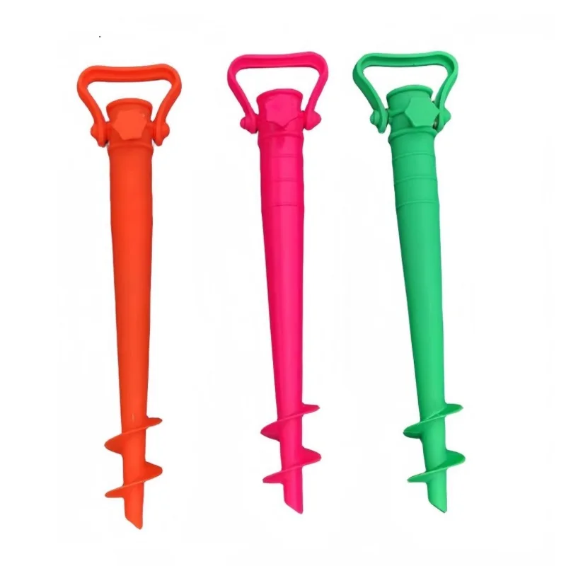 Anchor Sand Screw Factory Plastic Sun Umbrella Ground Screw Earth Pole Post Beach Umbrella Anchor