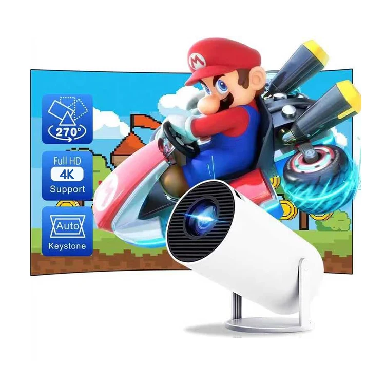 Home Theater Mini Portable Long Throw Black Card Portable Projector 3D 1080P Mini 200 Ansi Lumen Mobile And Computer