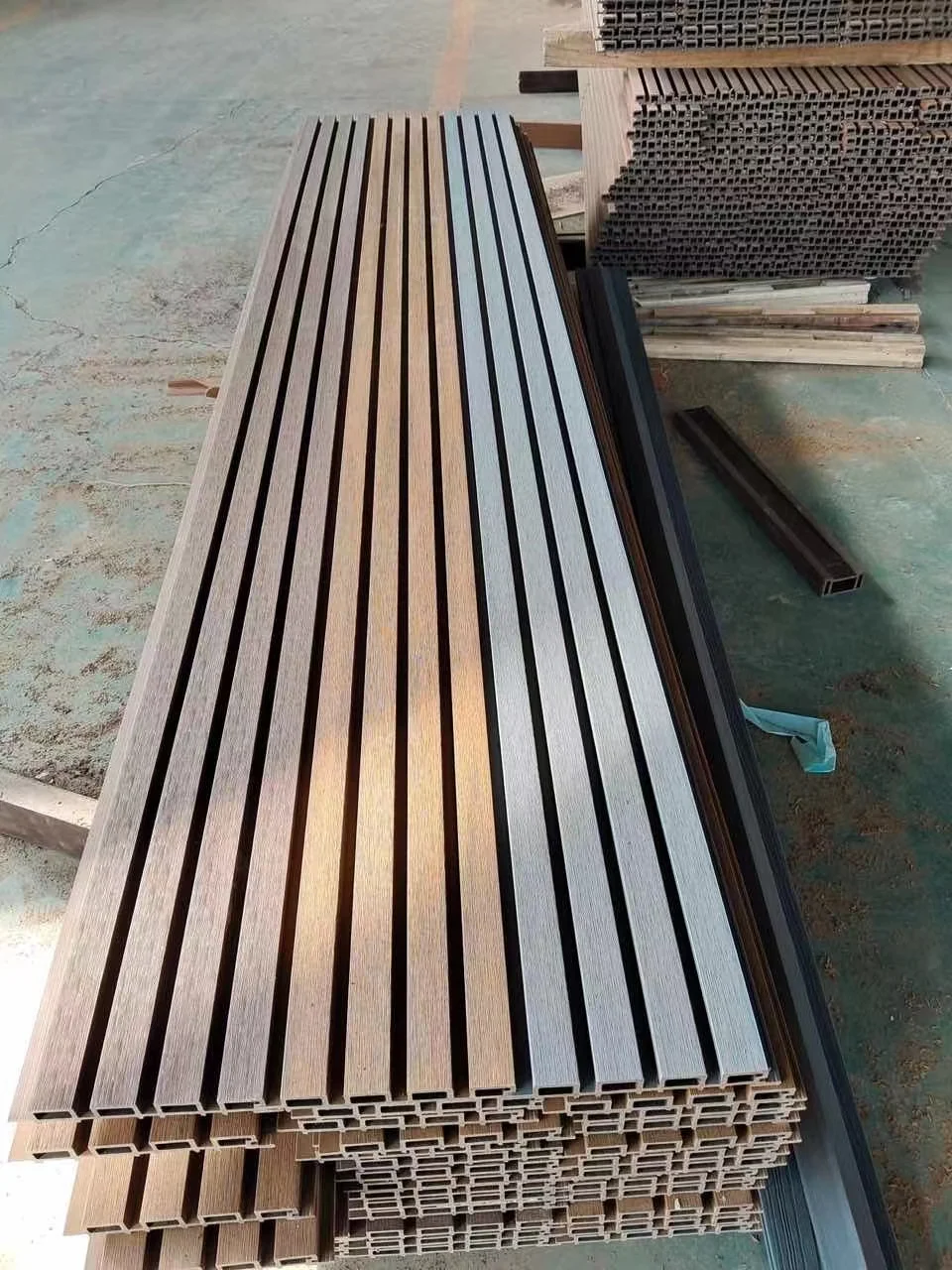 External Cladding Acoustic Great Outdoor Plastic Composite Garden Cladding Exterior Waterproof Outdoor Fluted Wpc Wall Panel