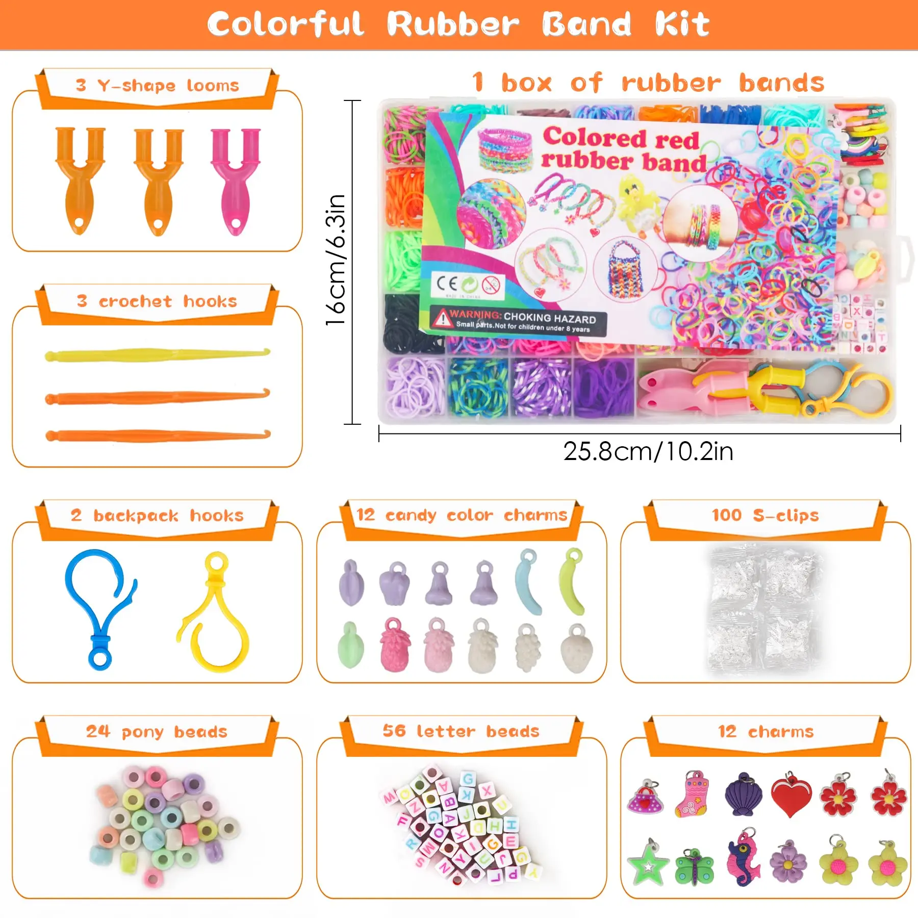 3000+ Rubber Band Bracelet Kit Colorful Loom Bracelet Making Kit DIY Art Craft Kit for Kids Girls Boys Gift