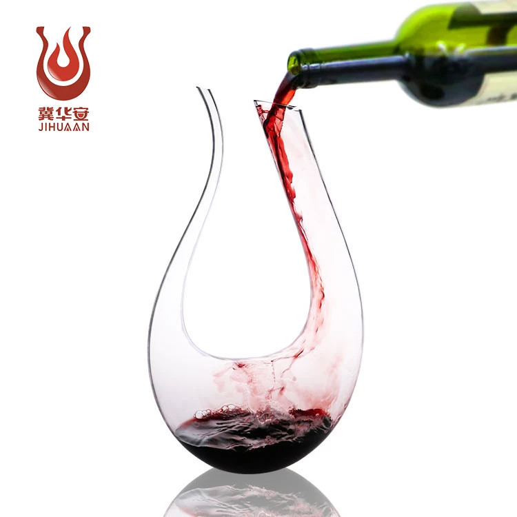clear Crystal glass U-shaped decanter