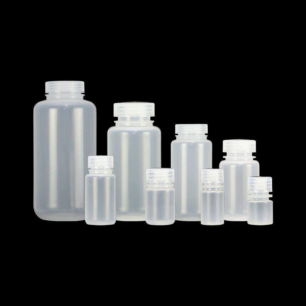 Laboratory Packaging Plastic Bottle Chemical Media Bottle White Clear Wide Mouth HDPE PLASTIC EMPTY BOTTLE