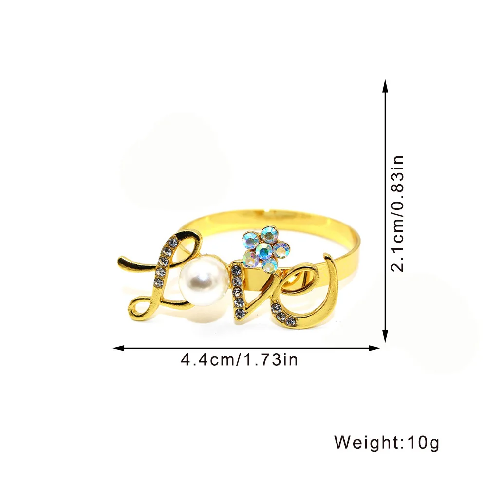 LOVE Diamond Encrusted Napkin Ring for Wedding Party