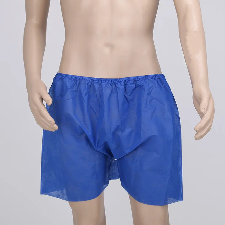 Hotsale Salon Mens Boxer Shorts Underwear Thick Breathable Blue Disposable Male Spa Underwear Boxer for Massage Tanning