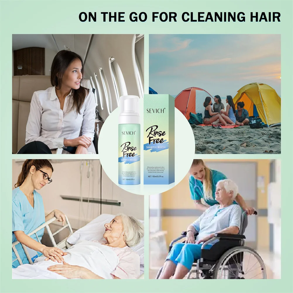 Wash-Free Shampoo Private Label Oil Control Fluffy Dry Cleaning Leave in Foam Shampoo Mousse for Hair Growth