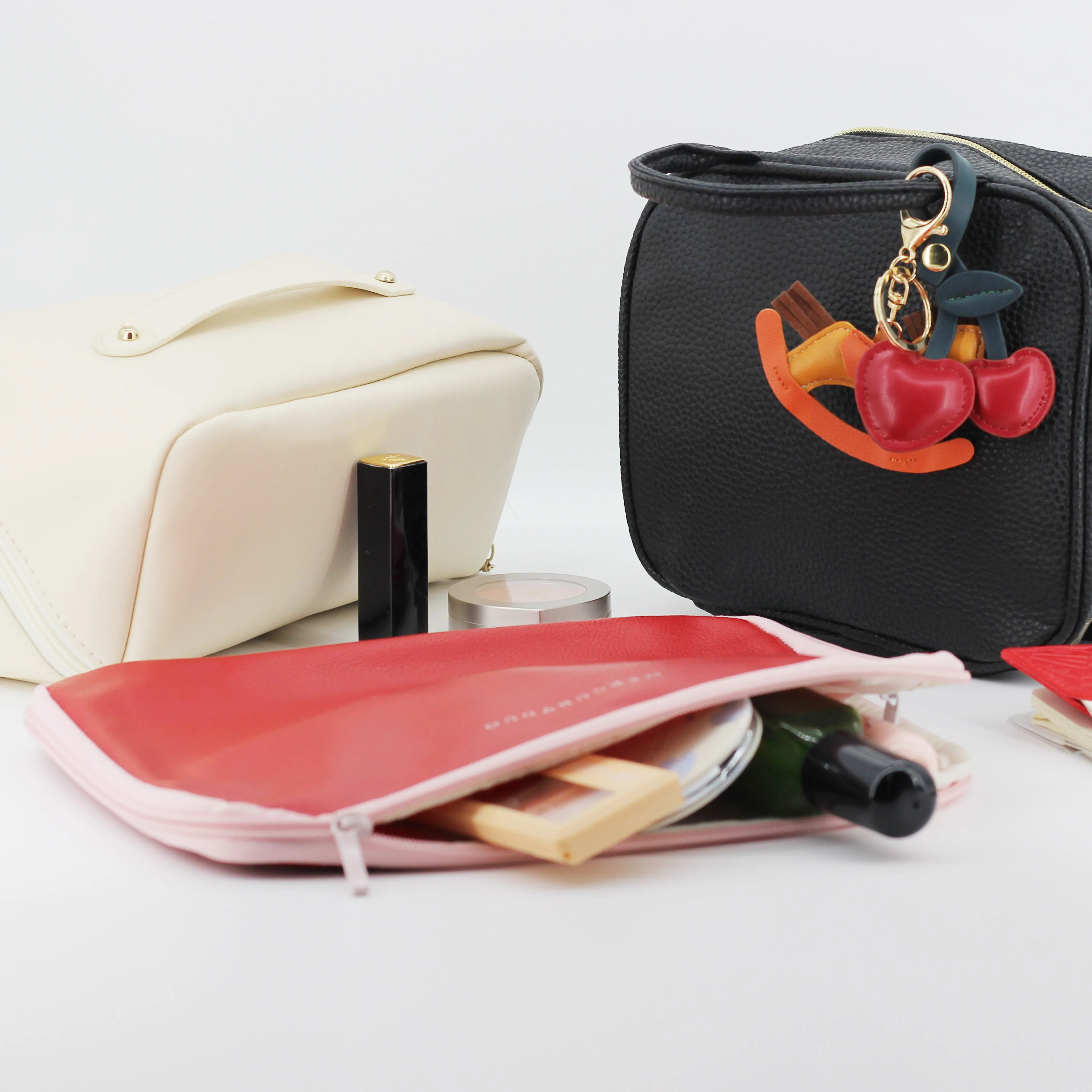 customized simple  large makeup bags cosmetic lipstick cases makeup storage bags with zipper