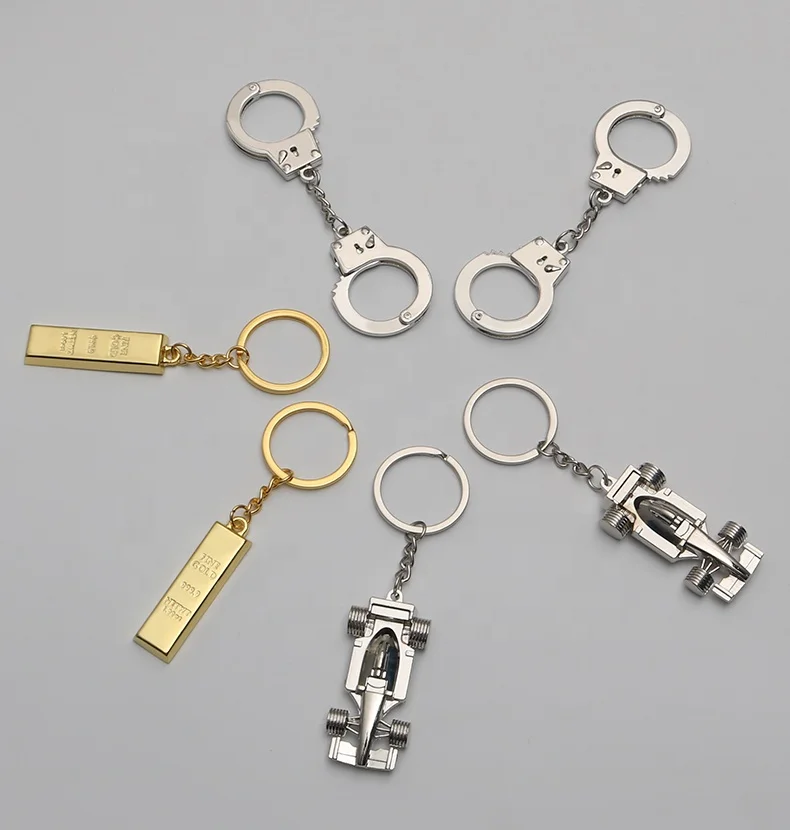 Wholesale Metal Gold Keychains Initial Blank Plate Bar Bullion with Ring Initial Zinc Alloy Keychain