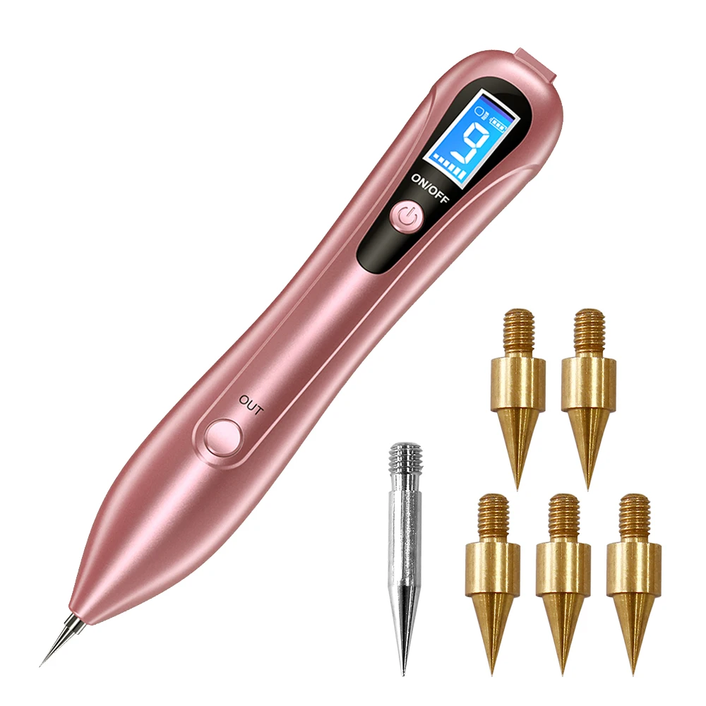 Best Price Laser Plasma Pen for Skin Tag Remover New Upgrade Pigment Tattoo Removal Machine Rose Gold Color Plasma Pen