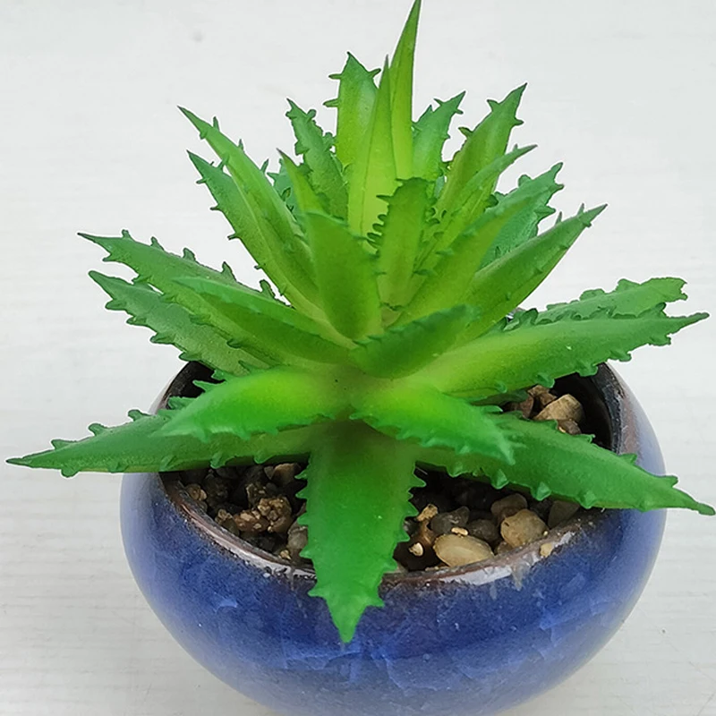 Mydays Artificial  Plastic Succulents Plant Small Mini Potted Succulents for Home Office Living Room Desk Decor