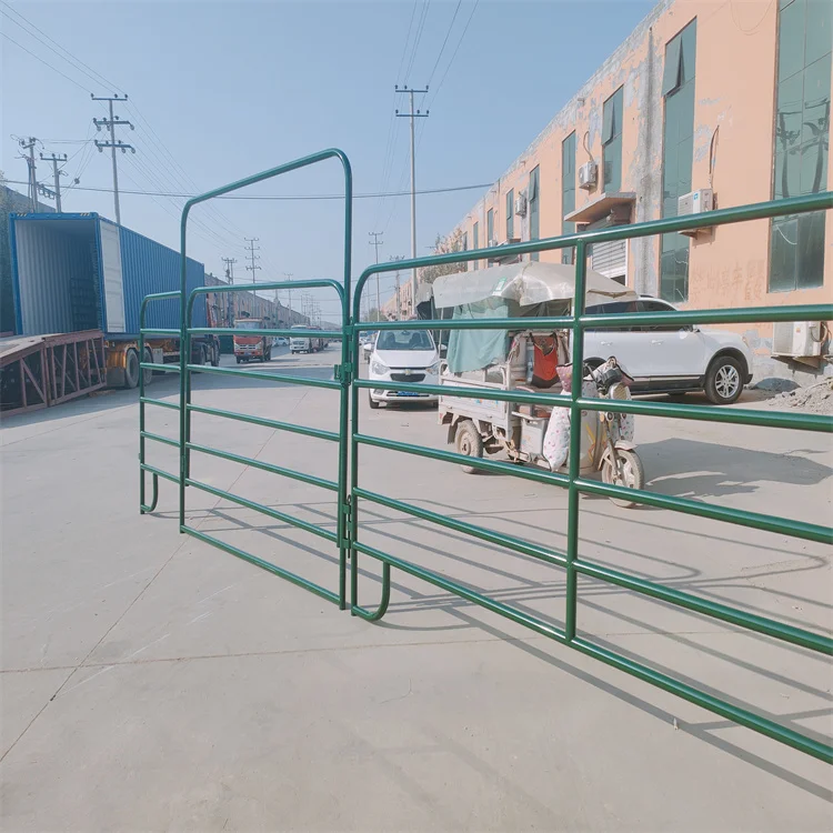 Good Quality Customized Galvanized/PVC Coated 6 Rails Sheep Goat Cattle Cow Horse Panels Paddock Fence