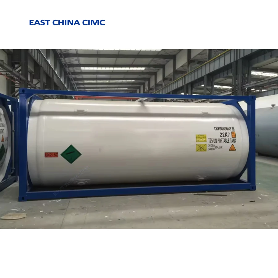 20FT 25000Liters T75 ISO Tank Container Used For Chemical Liquid Transport