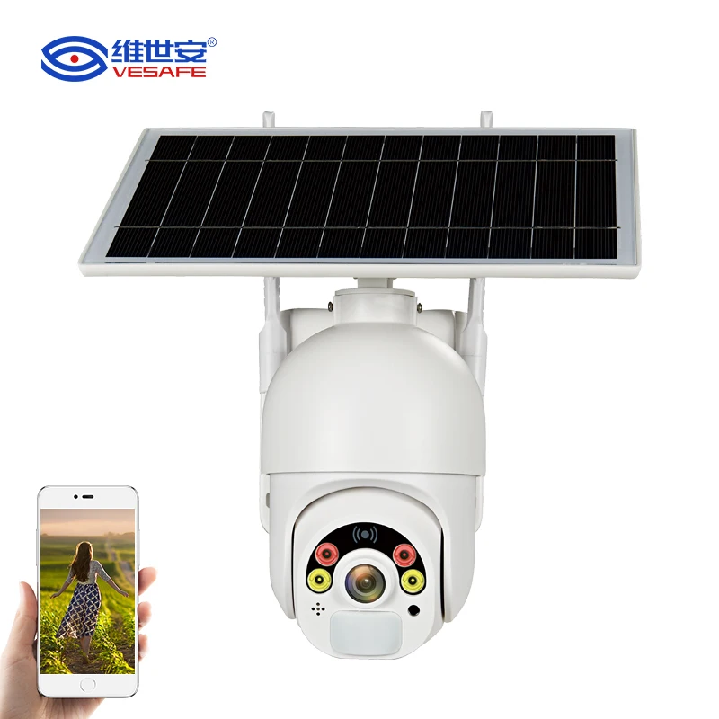 Vesafe wireless 4g ip security camera hd 1080p ptz security camera Tuya App outdoor waterproof dome camera with two-way voice