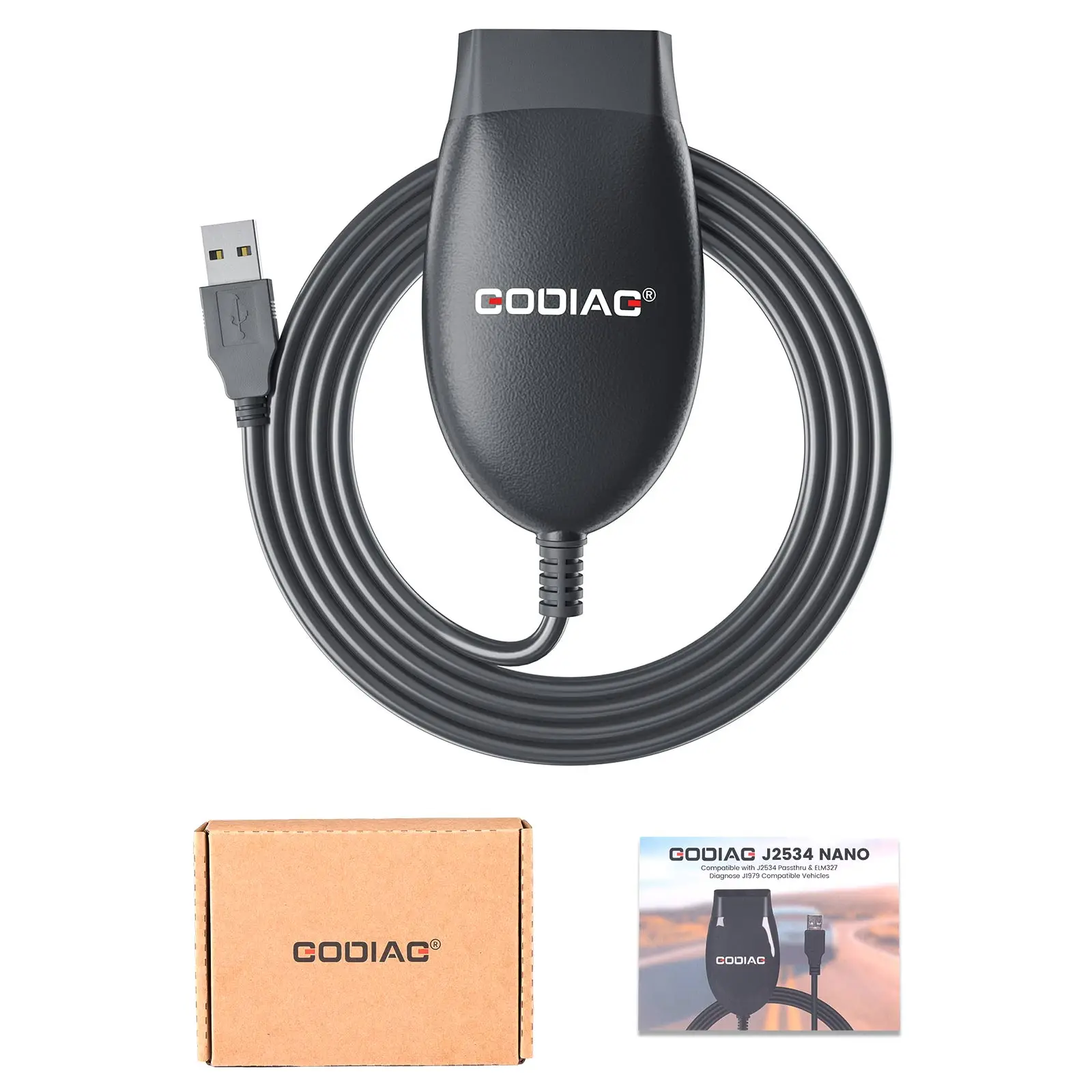 GODIAG GD101 J2534 Passthru Diagnostic Cable for Ford Mazda/  Toyota/  Forscan/ ScanMaster/ SDD/ PCM-Flash/ ELM327/ J1979