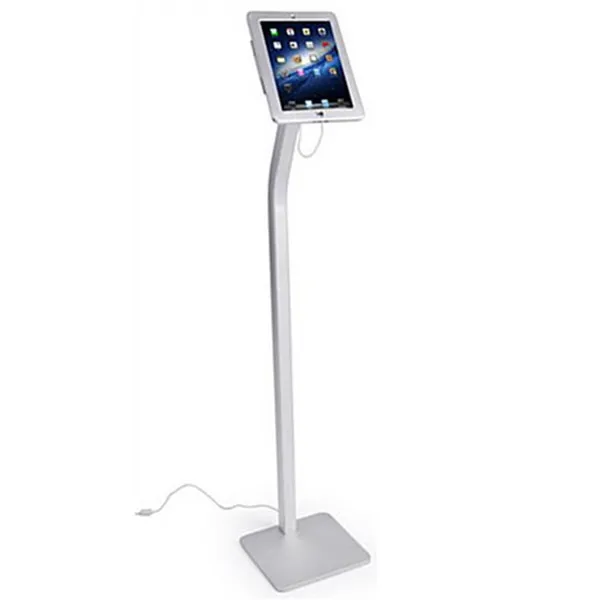 Holder Compatible for iPad 2/ 3/ 4, Aluminum Holder and Tube, Iron Base Floor Standing Type