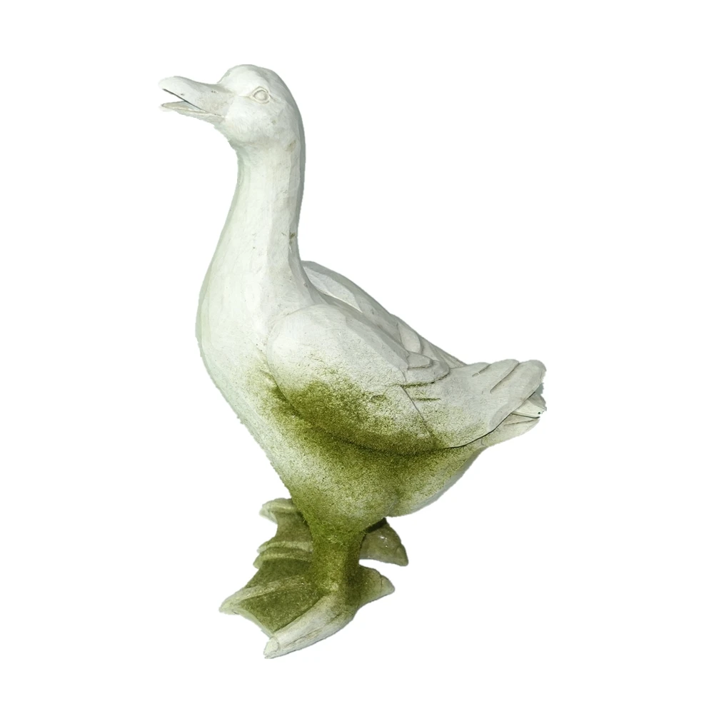 
Garden Decoration Wholesales Animal Statue Garden Green Moss Standing Duck Spring Decoration Figurine 