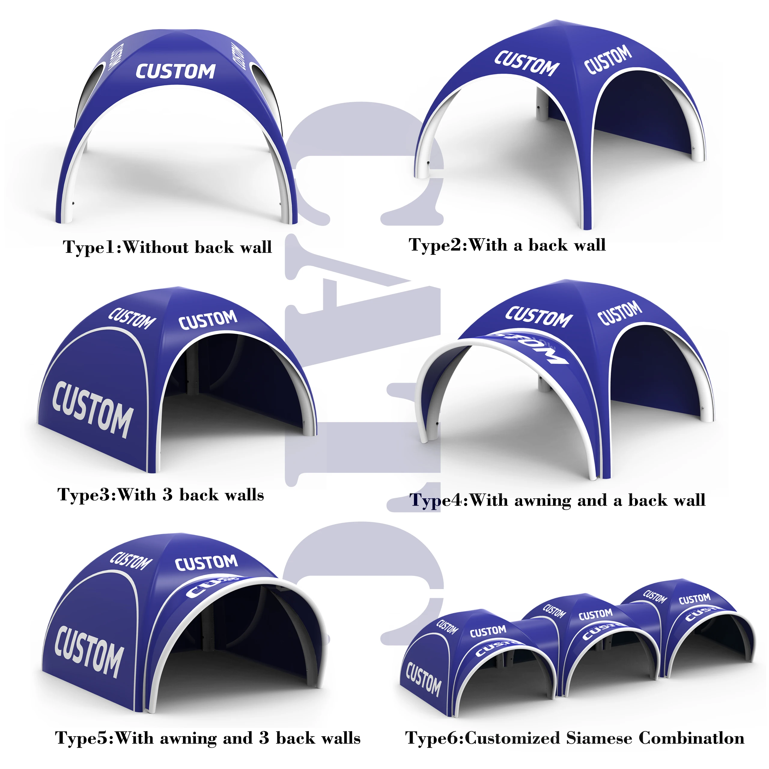CATC Outdoor Adventure Family Inflatable Doom Business Tent UV-retardant Air Tent PVC Waterproof Advertising Inflatables