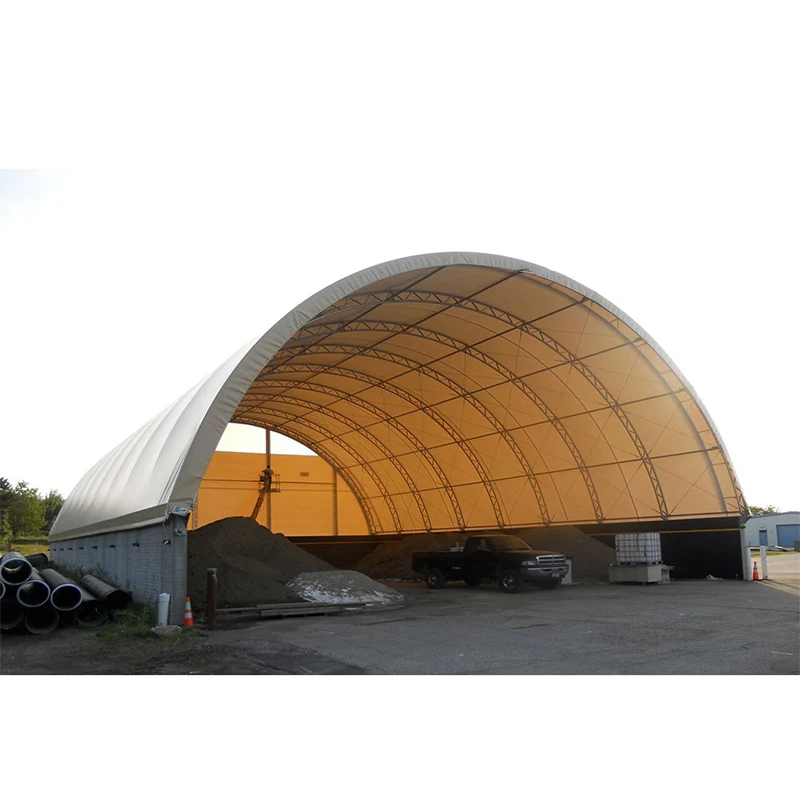Good selling-GAISHI   Heavy Duty Galvanized Steel Frame Double Truss PVC Container Shelter Canopy Tent