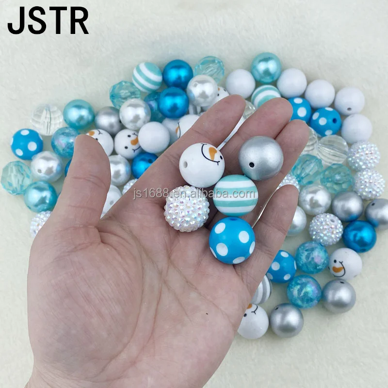 100pc/bag 20mm green grinch christmas chunky beads for jewelry making acrylic bubble gum beads for pens bulk beads crafts