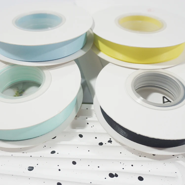 Blank label ribbon polyamide clothing label printing machine fabric satin polyester ribbon