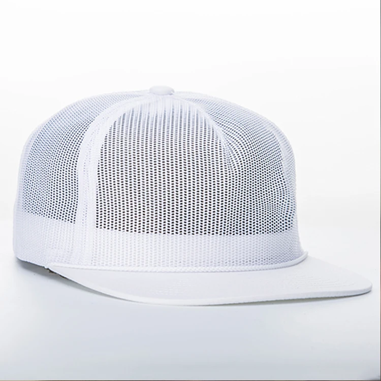 High Quality 100% Polyester Customize Camouflage 6 Panel Full Mesh Cap With Custom Woven Patch Running Cap