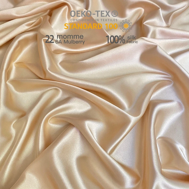 wholesale China 100% pure silk fabric 100% mulberry silk fabric digital print lining charmeuse spandex fabric