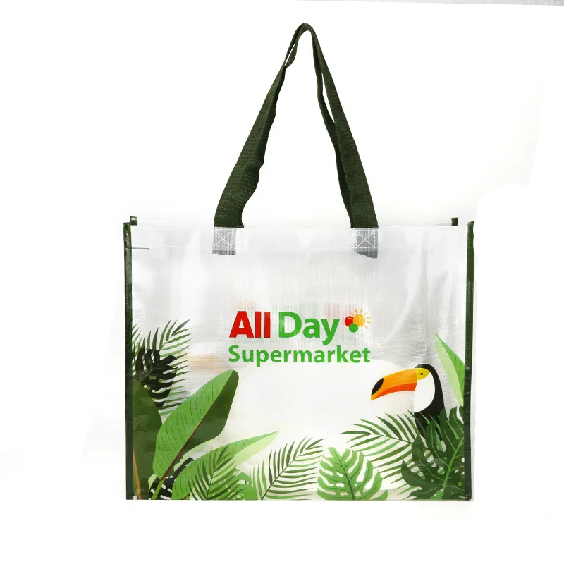 Bopp Film Laminated Shopping Tote Bag PP Woven Promotion Bag