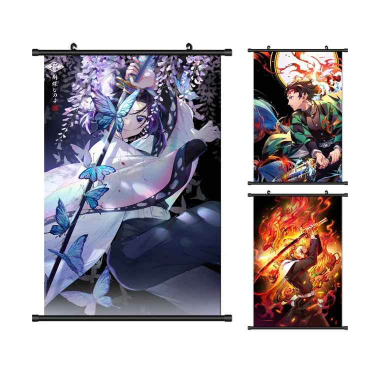 60*90cm Japanese Anime Poster Scroll Painting Waterproof Hanging Wall Art Poster