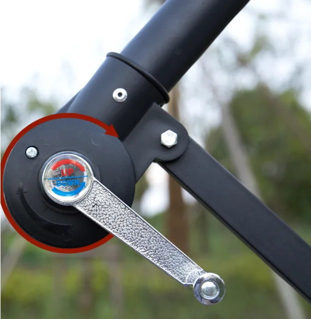 Outdoor Hanging Banana Umbrella Waterproof Cantilever Garden Beach Patio Sun Canvas Parasol Iron Restaurant Umbrella