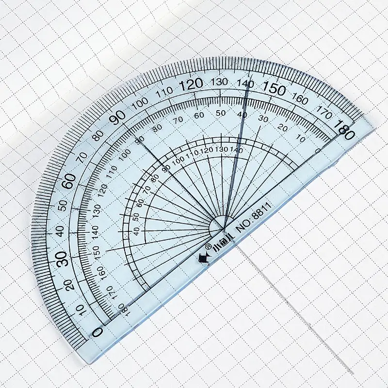 Высококачественный набор транспортиров пластиковый синий прозрачный цифровой транспортир