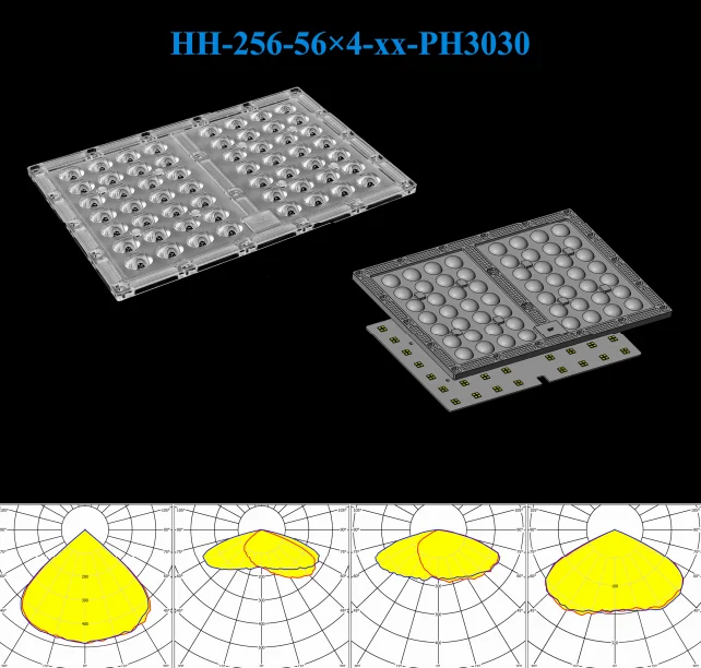 High Quality Outdoor IP66 Led Optical Floor Lighting Lens 3030 Led Shoebox Light Lens