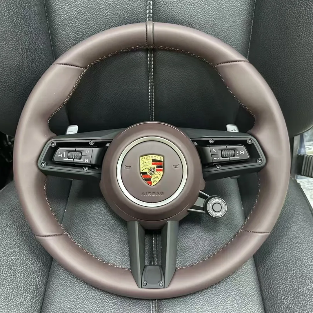 Модернизированный руль Alcantara для Porsches Panamera Macan Cayenne Cayman Taycan 911 718 996 997 958 981 987