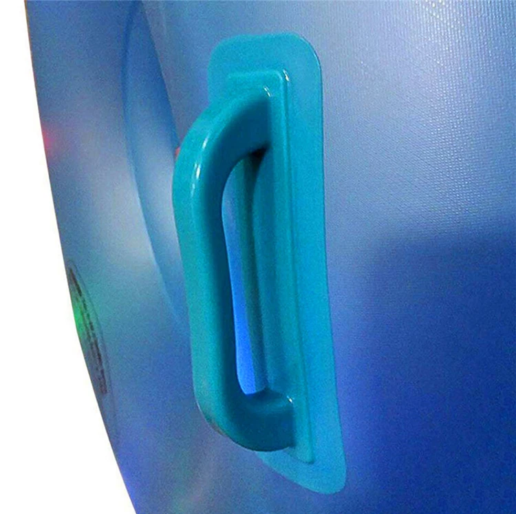 durable PVC inflatable snow tube and slider with LED for winter snow sports