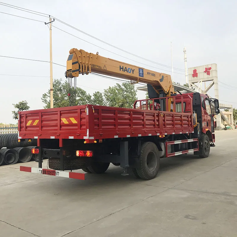 6 ton 8 ton 10 ton 16 ton truck mounted crane with outrigger