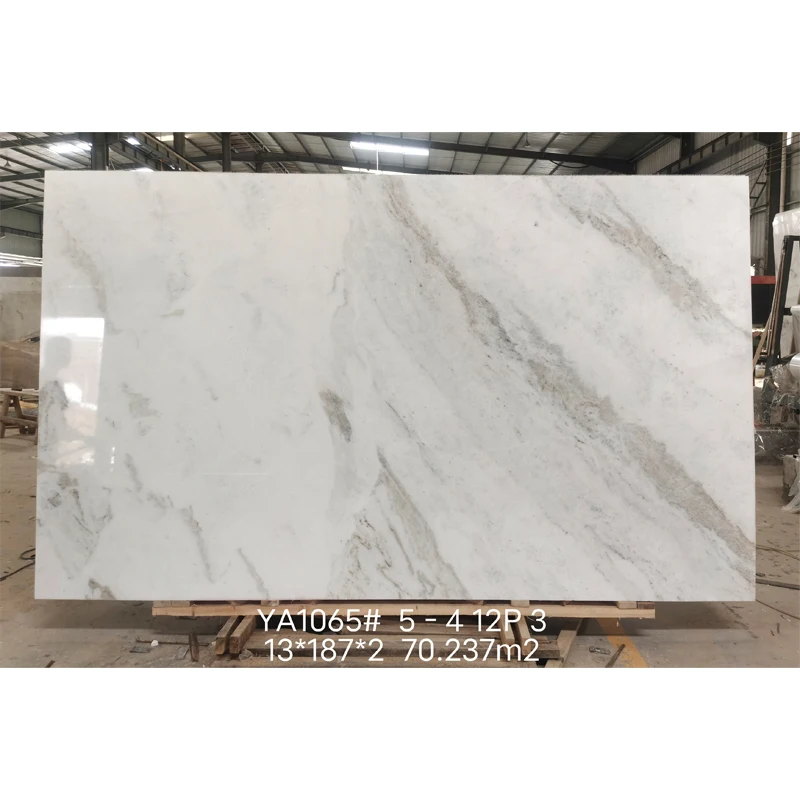 Modern Big Size Carrara Calacatta White Quartz Marble and Granite Look Polished Slabs Porcelain Floor Tiles