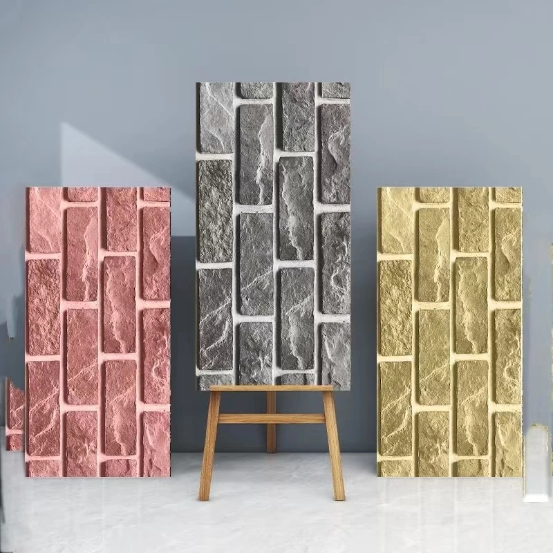 -New design brick pattern three-dimensional wall sticker soft bag with anti-collision, waterproof, and dirt resistance