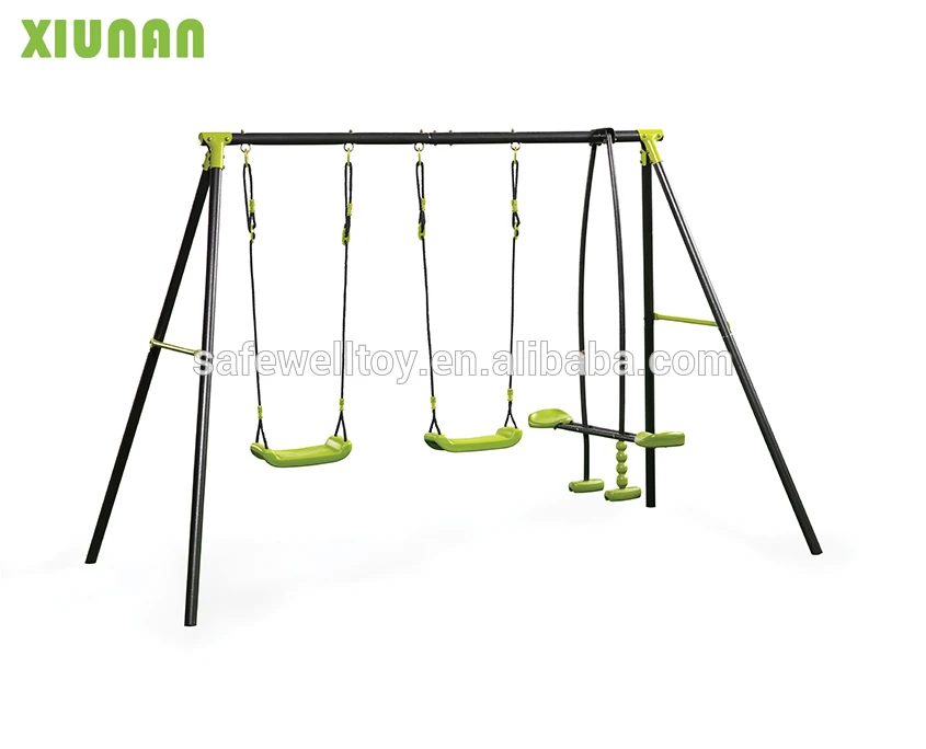 XIUNAN XNS008 Hot Sales 3500*1380*1800mm Metal and Plastic Wearable and Strong Child Swing  for Playground kIids Slide