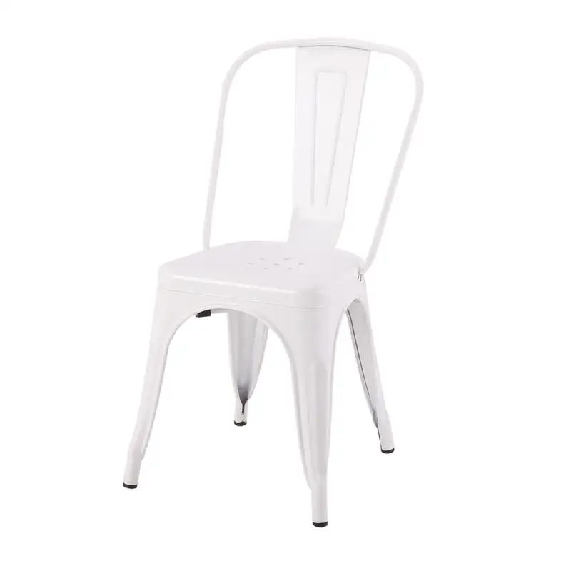 French Outdoor Bistro Used Vintage Industrial Metal Chair Simple Cafe Dinning Chairs