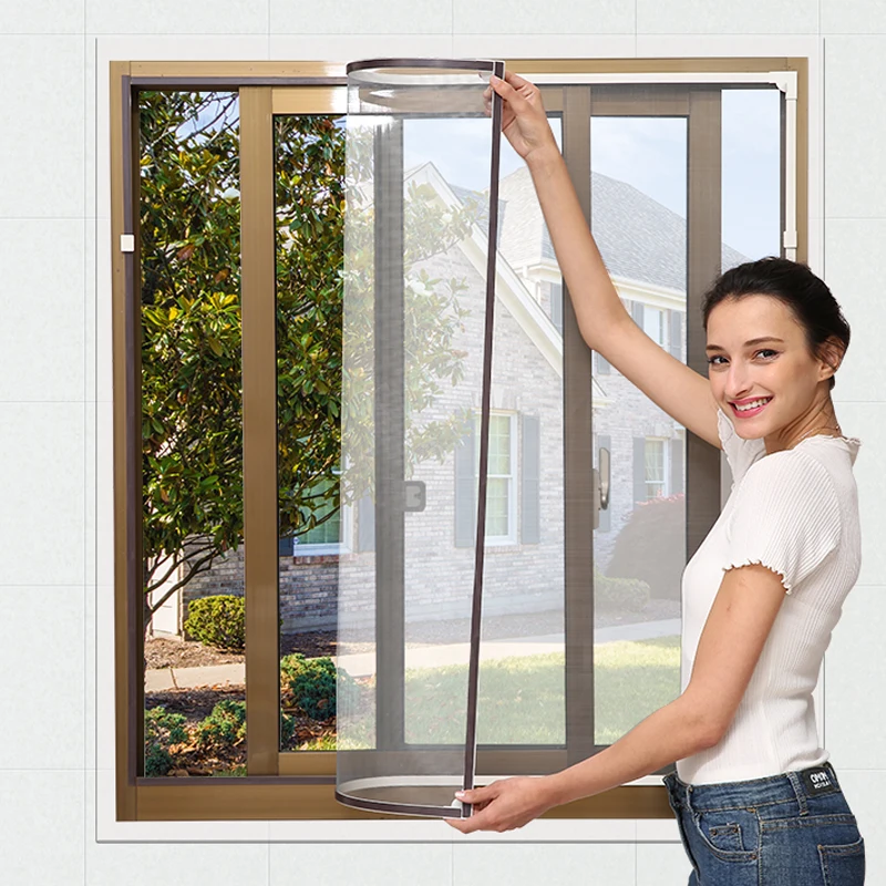 Chain store popular patent magnetic window screen
