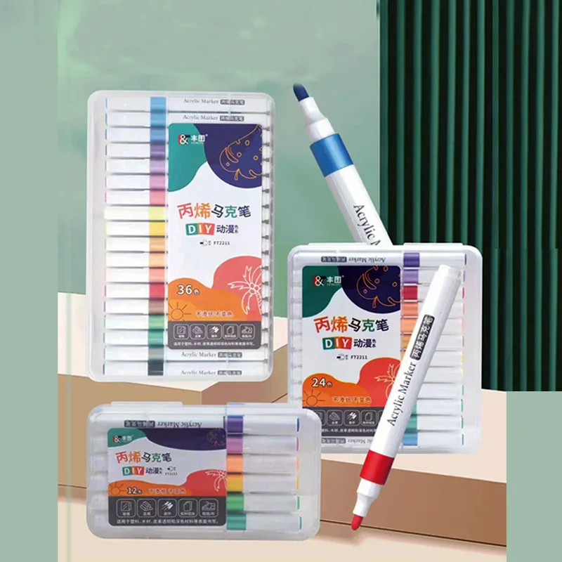 JPS ODM 12/24/36/48colors Art dual Tip Brush Pens Soft Watercolor Marker Pen Set