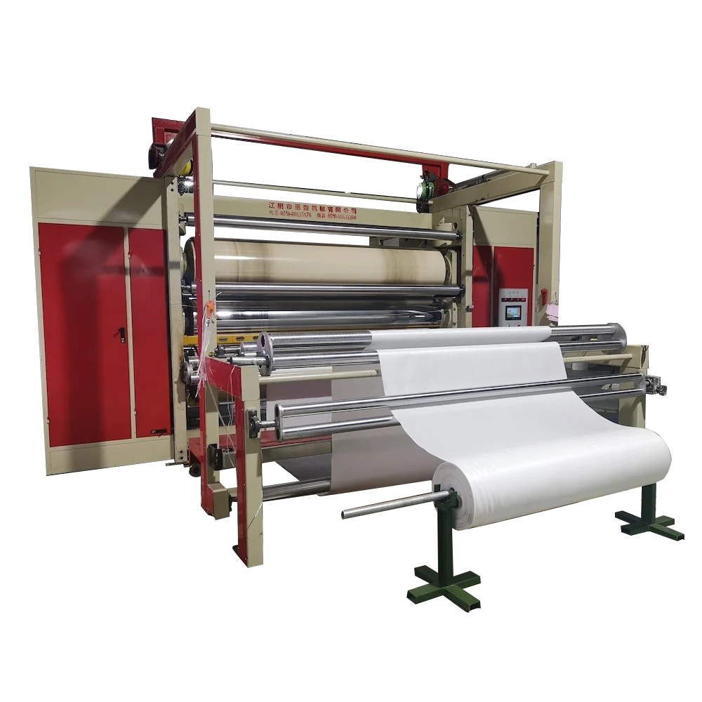 wool textile cotton non-woven fabric two roller calender machine